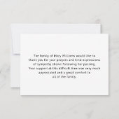 ブルーエレガントフローラ葬儀サンキューカード サンキューカード (裏面)