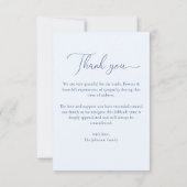 ブルーエレガントフローラ記念生命お祝い サンキューカード (裏面)