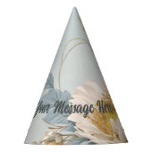 ブルーエレガントフローラ誕生会 パーティーハット (正面)