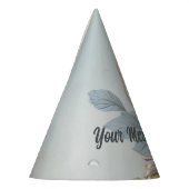 ブルーエレガントフローラ誕生会 パーティーハット (左)