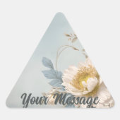 ブルーエレガントフローラ誕生会 三角形シール (正面)