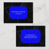 ブルーエレガントブラックストーンミニマルプロフェッショナル 名刺 (正面/裏面)