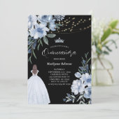 ブルーエレガントプリンセスキンセアニラ招待状 招待状 (スタンド正面)