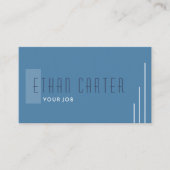 ブルーエレガントプロフェッショナルモノグラム 名刺 (正面)