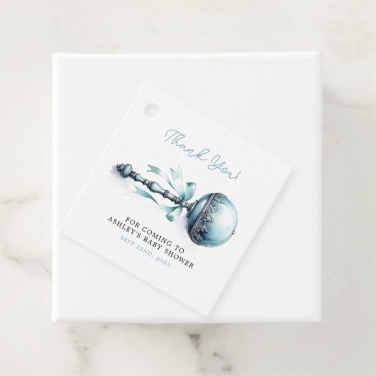 ブルーエレガントベビーガラトルボーイ赤ちゃんシャワー フェイバータグ (インサイチュ)