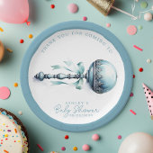 ブルーエレガントベビーガラトルボーイ赤ちゃんシャワー ペーパープレート