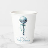 ブルーエレガントベビーガラトルボーイ赤ちゃんシャワー 紙コップ (正面)