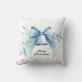 ブルーエレガントベル「メリークリスマス」装飾用クッション クッション (正面)