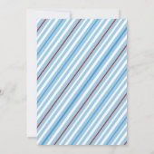 ブルーエレガントホリデーホワイトエレファントギフトエクスチェンジ 招待状 (裏面)