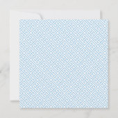 ブルーエレガントホワイトチャイノアイセリーブライダルシャワーパーティー 招待状 (裏面)