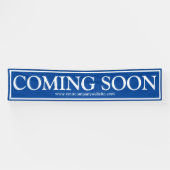 ブルーエレガントホワイトビジネスの来近いウェブサイト 横断幕 (横)