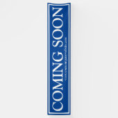 ブルーエレガントホワイトビジネスの来近いウェブサイト 横断幕 (縦)