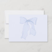 ブルーエレガントボウ誕生日 サンキューカード (裏面)