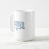 ブルーエレガントボウChinoiserieシニアクラスの2025 コーヒーマグカップ (正面左)