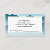 ブルーエレガントマウンテンズランドスケープアポイントメント 名刺 (裏面)