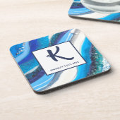 ブルーエレガントマーブルジオードゲート抽象芸術ファミリー コースター (左側)