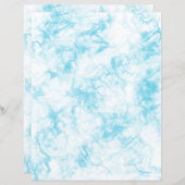 ブルーエレガントマーブルスクラップブック作り紙 (正面/裏面)