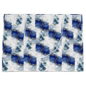 ブルーエレガントマーブル抱き枕 ラージペーパーバッグ (正面)