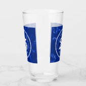 ブルーエレガントマーブル25年勤続記念日 タンブラーグラス (左)