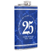 ブルーエレガントマーブル25年勤続記念日 フラスク (右)
