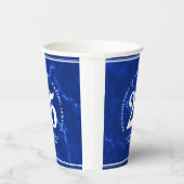 ブルーエレガントマーブル25年勤続記念日 紙コップ (右)