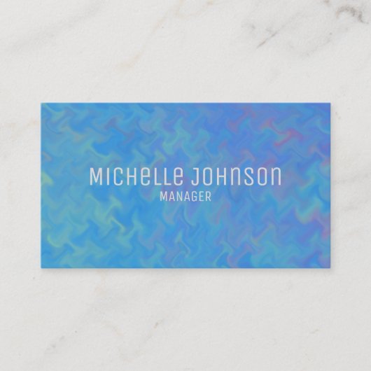 ブルーエレガントマーリングプロフェッショナルルック 名刺 (正面)