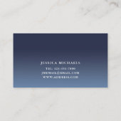 ブルーエレガントミニマグラデーションリスト 名刺 (裏面)