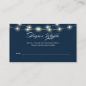 ブルーエレガントミニマリスト赤ちゃんシャワーおむつラッフル エンクロージャーカード (正面)