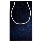 ブルーエレガントミルキーウェイ銀河系テクスチャ スモールペーパーバッグ (裏面)