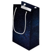 ブルーエレガントミルキーウェイ銀河系テクスチャ スモールペーパーバッグ (裏面アングル)