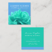 ブルーエレガントミントフローラ スクエア名刺 (正面/裏面)