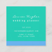 ブルーエレガントミントフローラ スクエア名刺 (裏面)