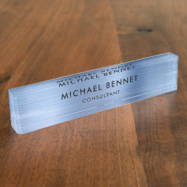 ブルーエレガントメタルプロフェッショナル事業 デスクネームプレート