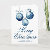 ブルーエレガントメリークリスマスオーナメント事業 シーズンカード (正面)