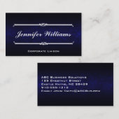 ブルーエレガントモダンプロフェッショナル名刺 名刺 (正面/裏面)