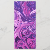 ブルーエレガントモダン銀河系抽象芸術ア結婚ート メニュー (裏面)