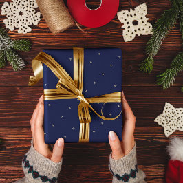 ブルーエレガントモノグラムギフトラップラッピング紙 ラッピングペーパー