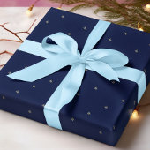 ブルーエレガントモノグラムギフトラップラッピング紙 ラッピングペーパー