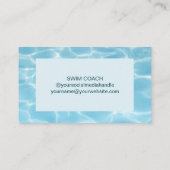 ブルーエレガントモノグラムスイミング先生コーチ 名刺 (裏面)