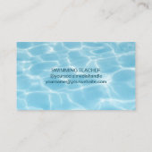 ブルーエレガントモノグラムスイミング先生コーチ 名刺 (裏面)