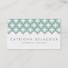 ブルーエレガントモロッコパターン名刺 名刺