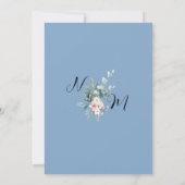 ブルーエレガントユーカリ結婚式招待状 招待状 (裏面)