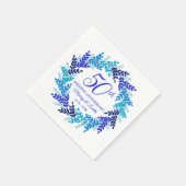 ブルーエレガントリース50周年記念パーティーナプキンス スタンダードカクテルナプキン (角)