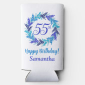 ブルーエレガントリース55誕生日 スリム缶クーラー (裏面)