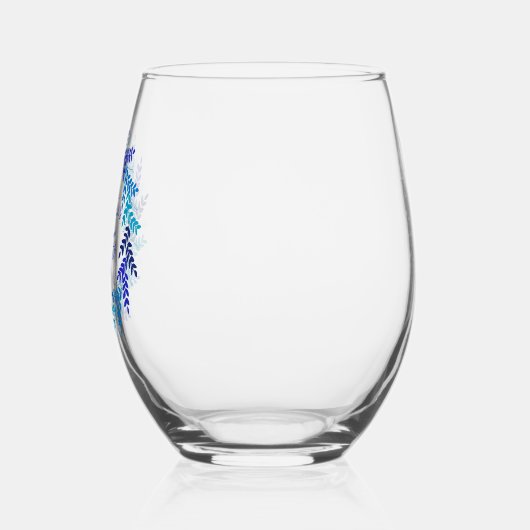 ブルーエレガントリース55th誕生日パーティー ステムなしワイングラス (左)