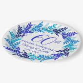 ブルーエレガントリース60周年記念パーティー ペーパープレート (アングル)