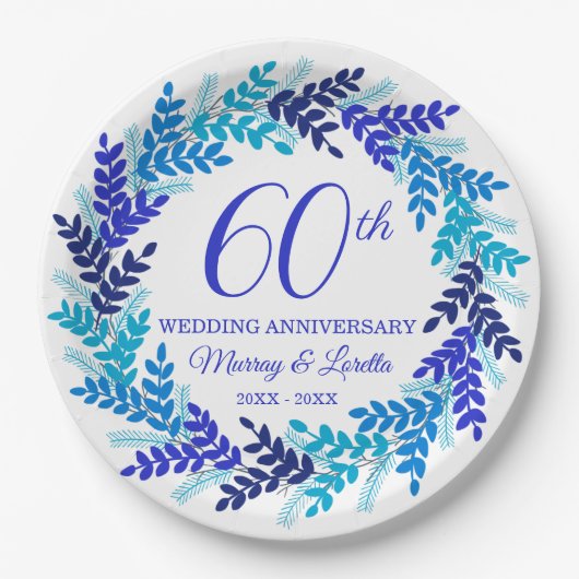 ブルーエレガントリース60周年記念パーティー ペーパープレート (正面)