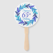 ブルーエレガントリース65誕生日 ハンドファン (正面)