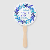 ブルーエレガントリース75誕生日 ハンドファン (正面)