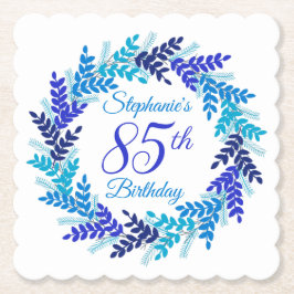 ブルーエレガントリース85誕生日 ペーパーコースター